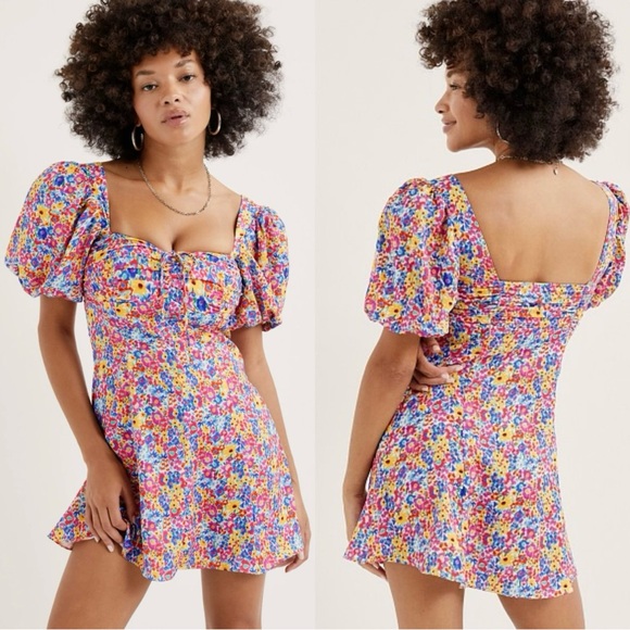 For Love And Lemons Dresses & Skirts - NWT For Love & Lemons Sasha Floral Mini Dress – Size XS